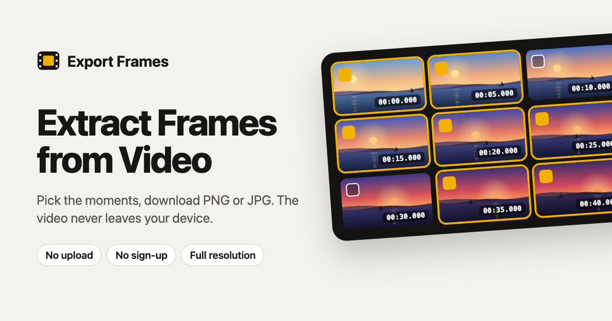 ExportFrames screenshot